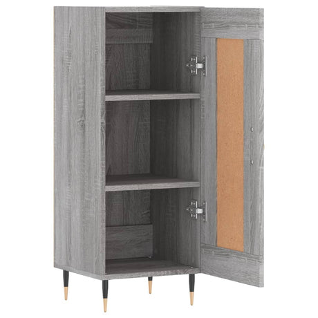 Dressoir 34,5x34x90 cm bewerkt hout grijs sonoma eikenkleurig