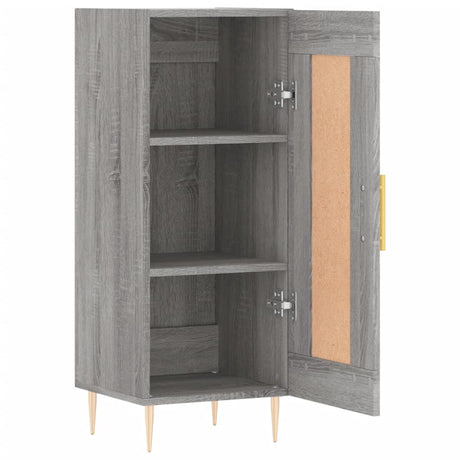 Dressoir 34,5x34x90 cm bewerkt hout grijs sonoma eikenkleurig