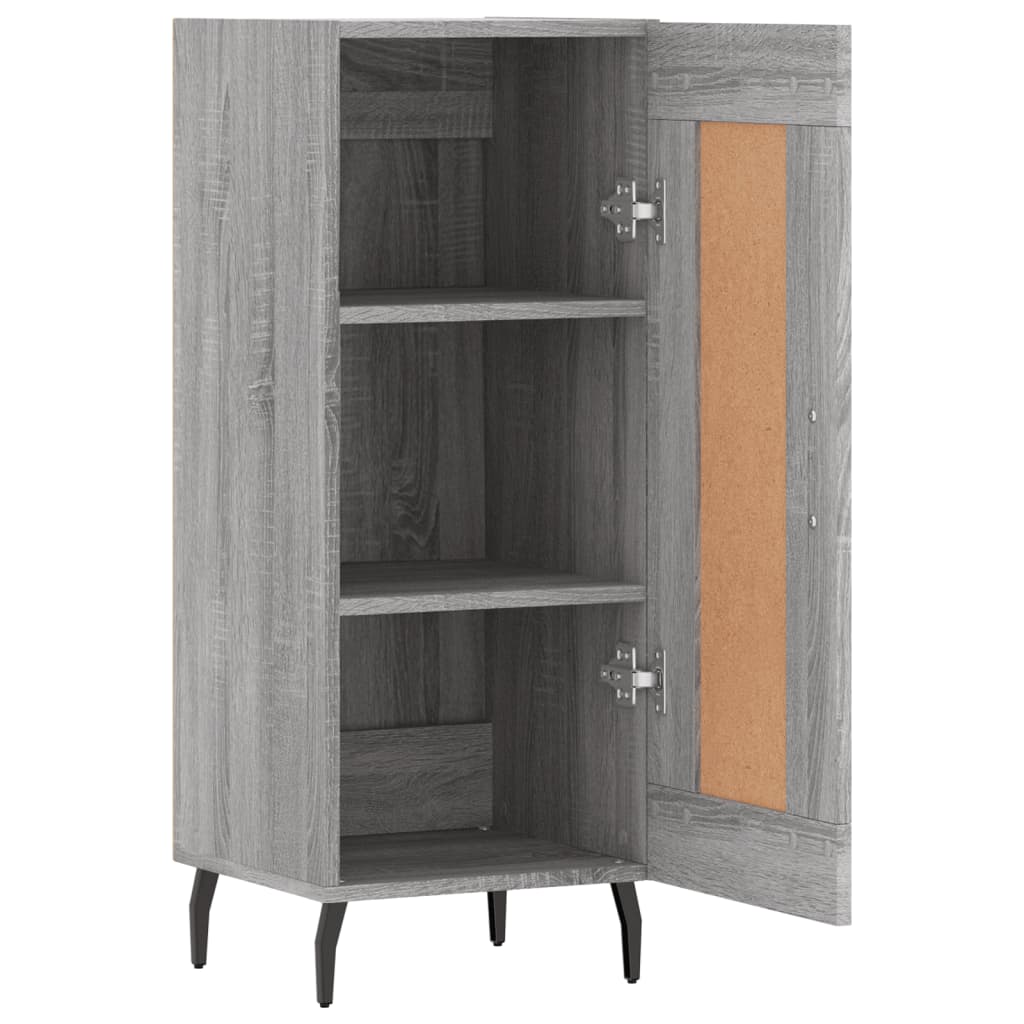 Dressoir 34,5x34x90 cm bewerkt hout grijs sonoma eikenkleurig