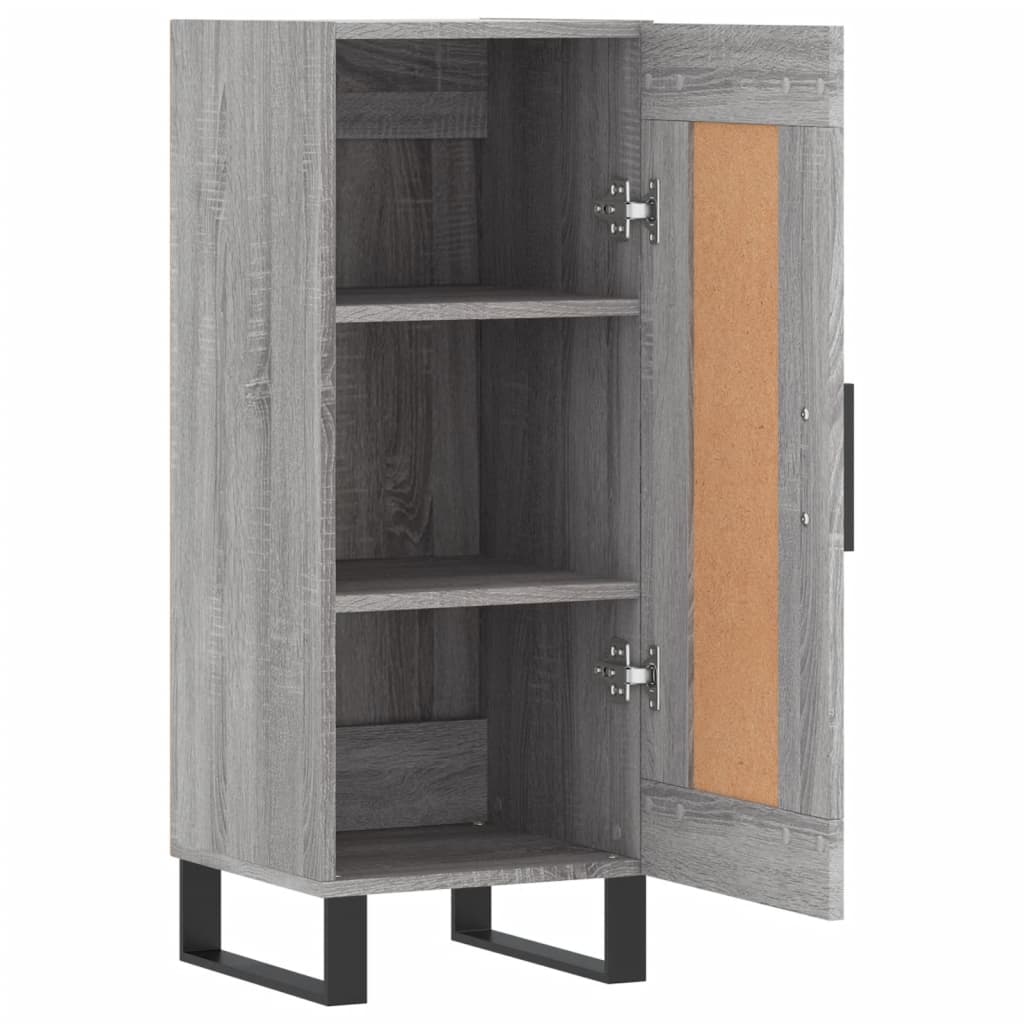 Dressoir 34,5x34x90 cm bewerkt hout grijs sonoma eikenkleurig