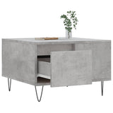 Salontafel 55x55x36,5 cm bewerkt hout betongrijs