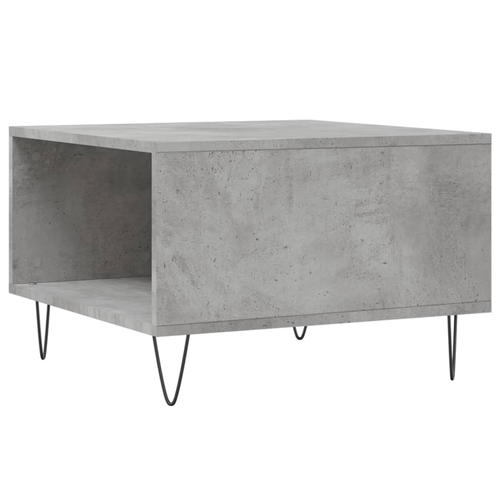 Salontafel 55x55x36,5 cm bewerkt hout betongrijs