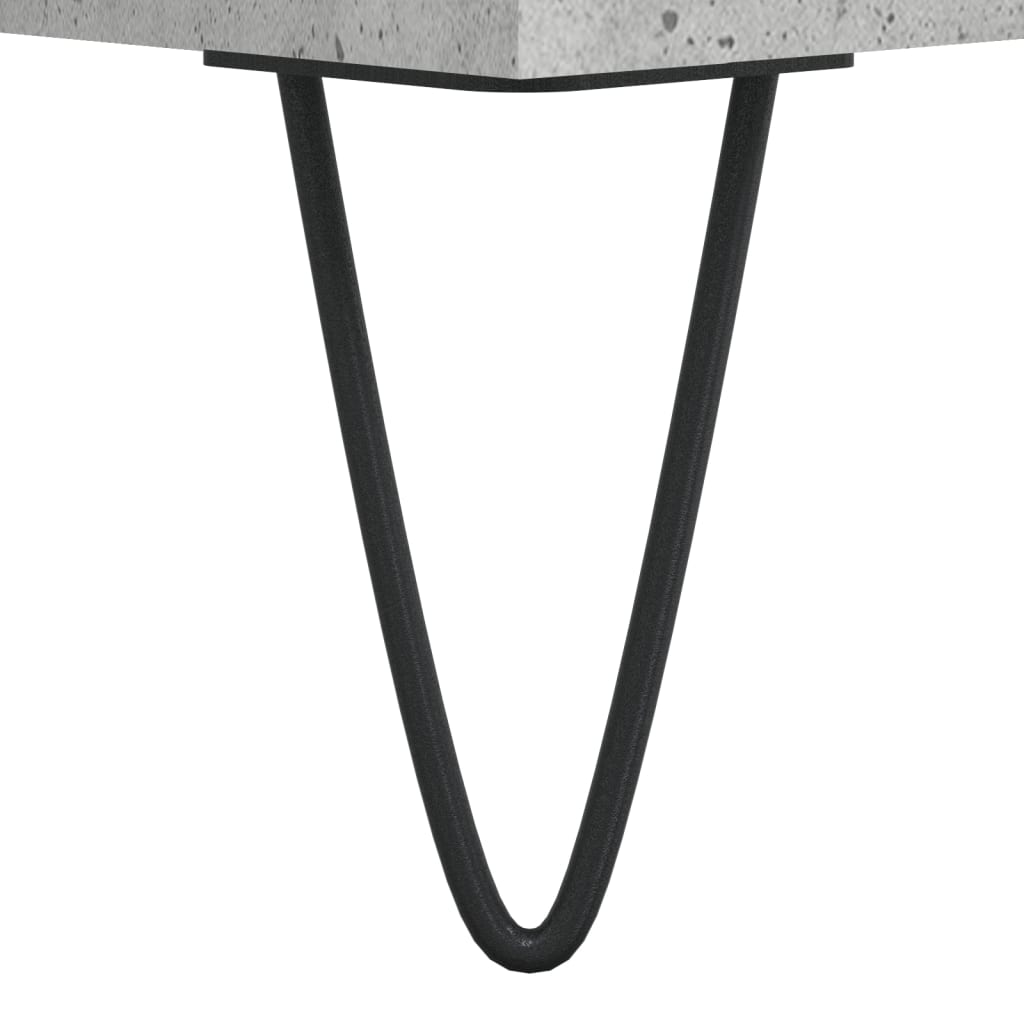Salontafel 55x55x36,5 cm bewerkt hout betongrijs
