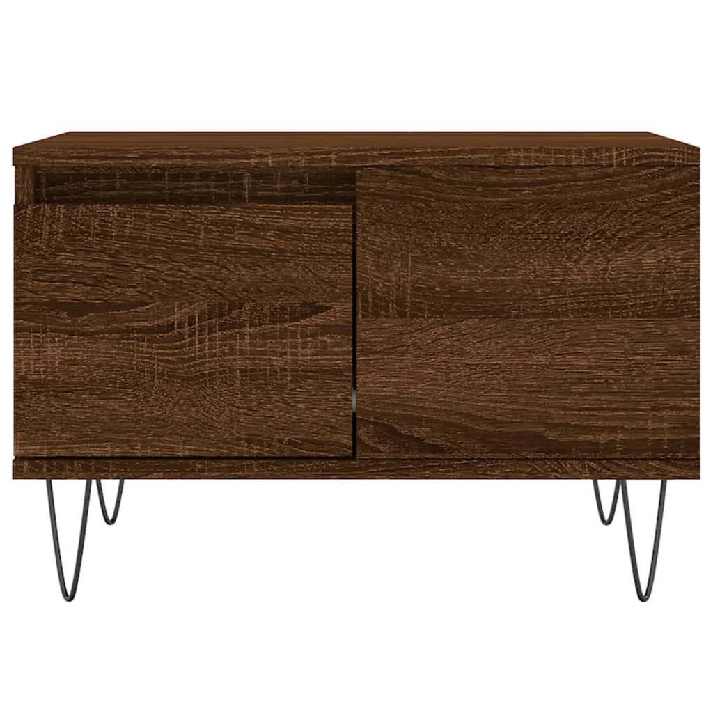 Salontafel 55x55x36,5 cm bewerkt hout bruin eikenkleur