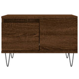 Salontafel 55x55x36,5 cm bewerkt hout bruin eikenkleur
