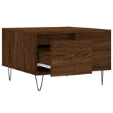 Salontafel 55x55x36,5 cm bewerkt hout bruin eikenkleur