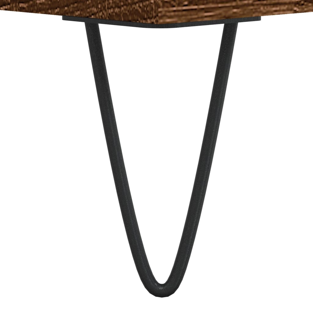 Salontafel 55x55x36,5 cm bewerkt hout bruin eikenkleur