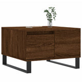 Salontafel 55x55x36,5 cm bewerkt hout bruin eikenkleur
