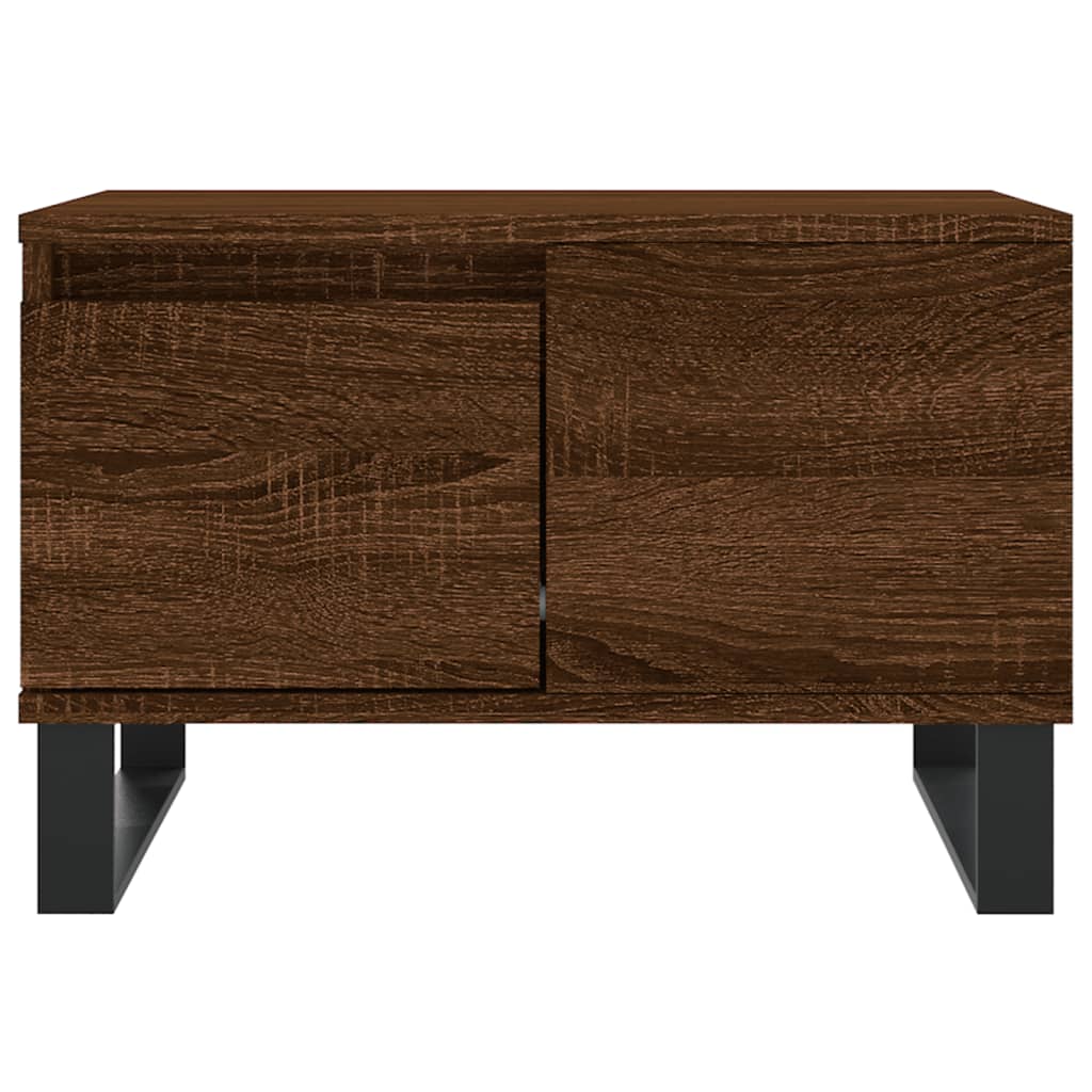 Salontafel 55x55x36,5 cm bewerkt hout bruin eikenkleur