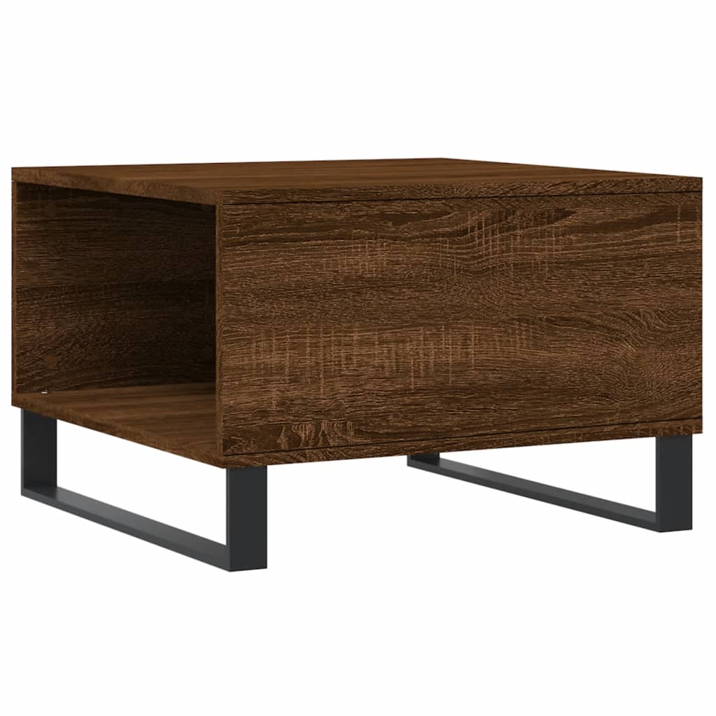 Salontafel 55x55x36,5 cm bewerkt hout bruin eikenkleur