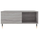 Salontafel 80x80x36,5 cm bewerkt hout grijs sonoma eikenkleurig