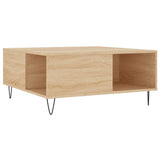 Salontafel 80x80x36,5 cm bewerkt hout sonoma eikenkleurig