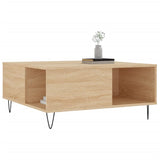 Salontafel 80x80x36,5 cm bewerkt hout sonoma eikenkleurig