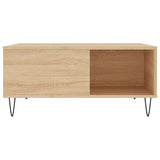 Salontafel 80x80x36,5 cm bewerkt hout sonoma eikenkleurig