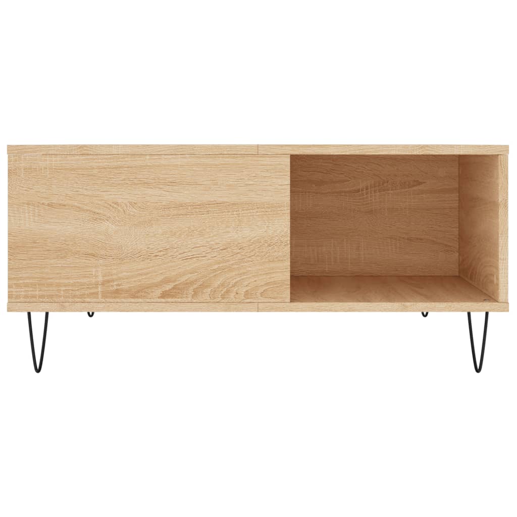 Salontafel 80x80x36,5 cm bewerkt hout sonoma eikenkleurig