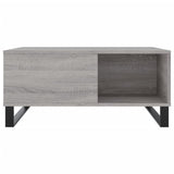 Salontafel 80x80x36,5 cm bewerkt hout grijs sonoma eikenkleurig