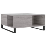 Salontafel 80x80x36,5 cm bewerkt hout grijs sonoma eikenkleurig