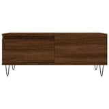 Salontafel 90x50x36,5 cm bewerkt hout bruin eikenkleur