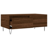 Salontafel 90x50x36,5 cm bewerkt hout bruin eikenkleur