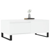 Salontafel 90x50x36,5 cm bewerkt hout wit