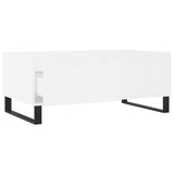 Salontafel 90x50x36,5 cm bewerkt hout wit