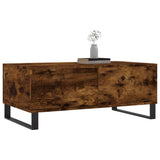 Salontafel 90x50x36,5 cm bewerkt hout gerookt eikenkleurig