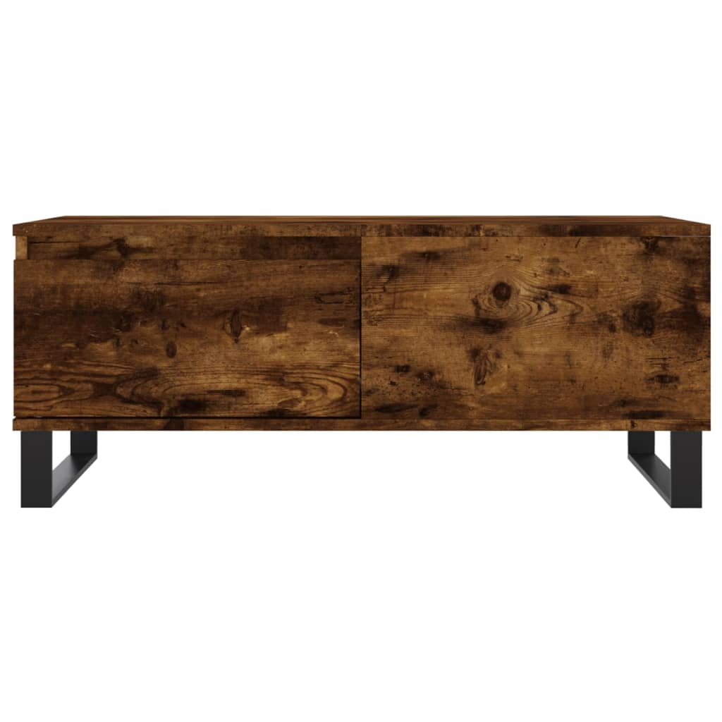 Salontafel 90x50x36,5 cm bewerkt hout gerookt eikenkleurig