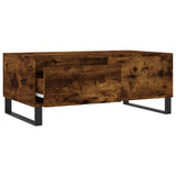 Salontafel 90x50x36,5 cm bewerkt hout gerookt eikenkleurig