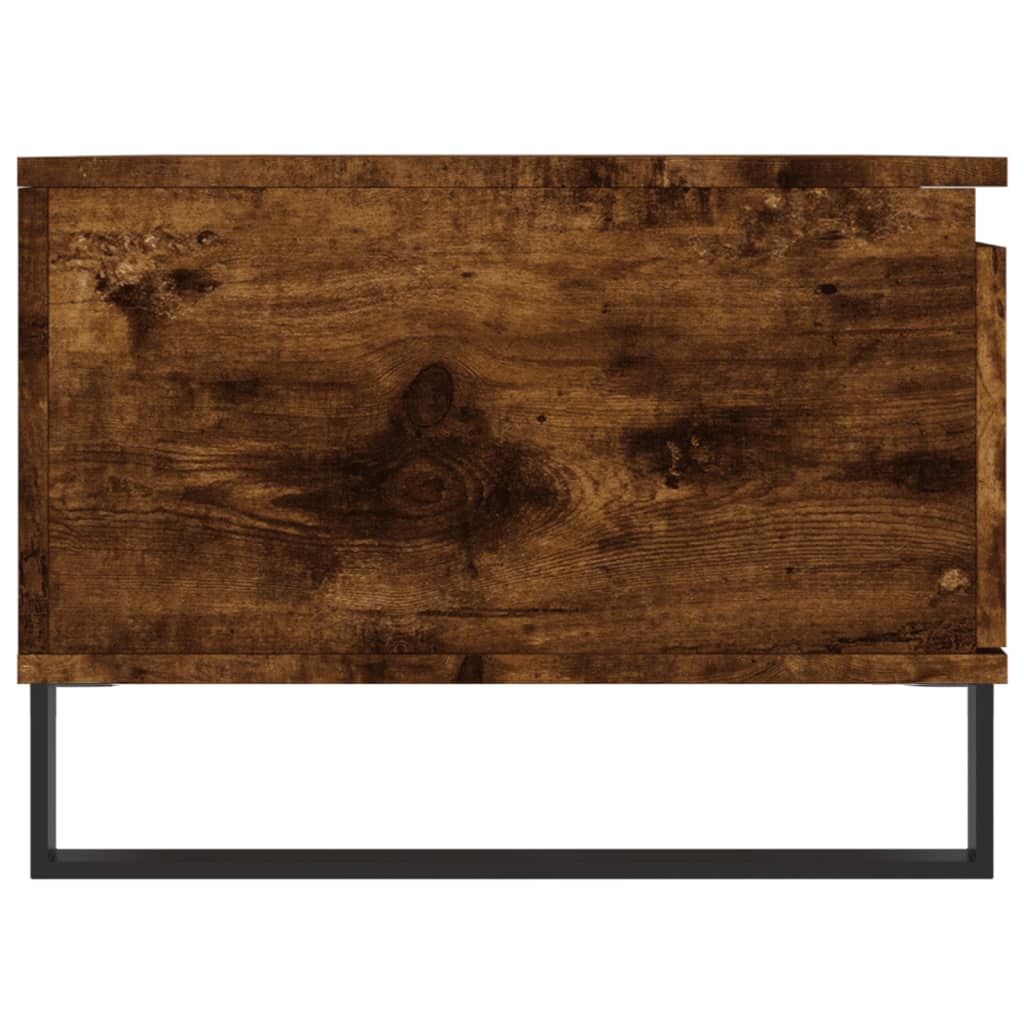 Salontafel 90x50x36,5 cm bewerkt hout gerookt eikenkleurig