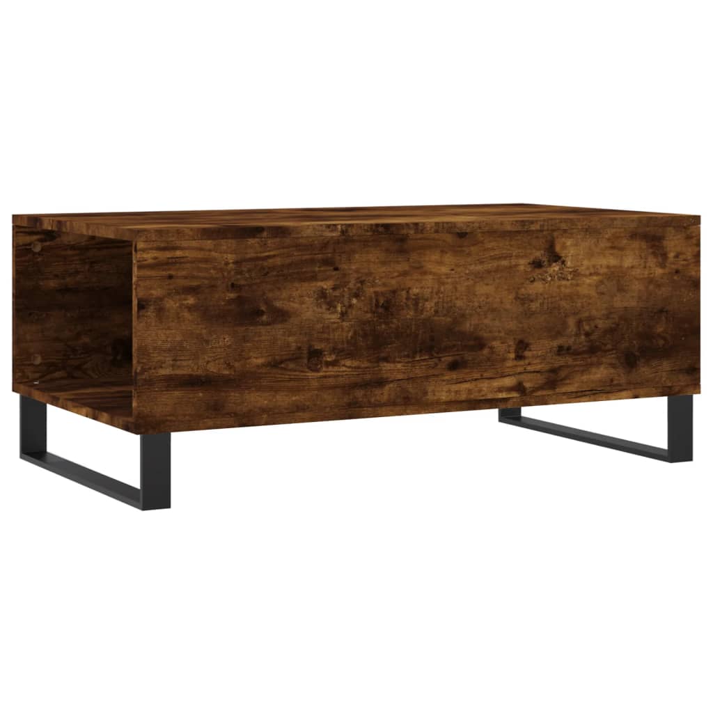 Salontafel 90x50x36,5 cm bewerkt hout gerookt eikenkleurig