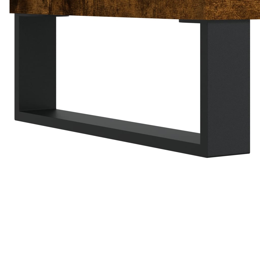 Salontafel 90x50x36,5 cm bewerkt hout gerookt eikenkleurig