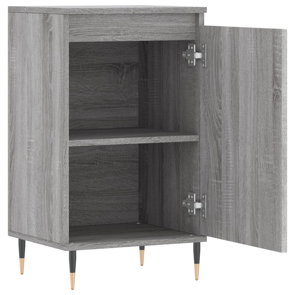 Dressoirs 2 st 40x35x70 cm bewerkt hout grijs sonoma