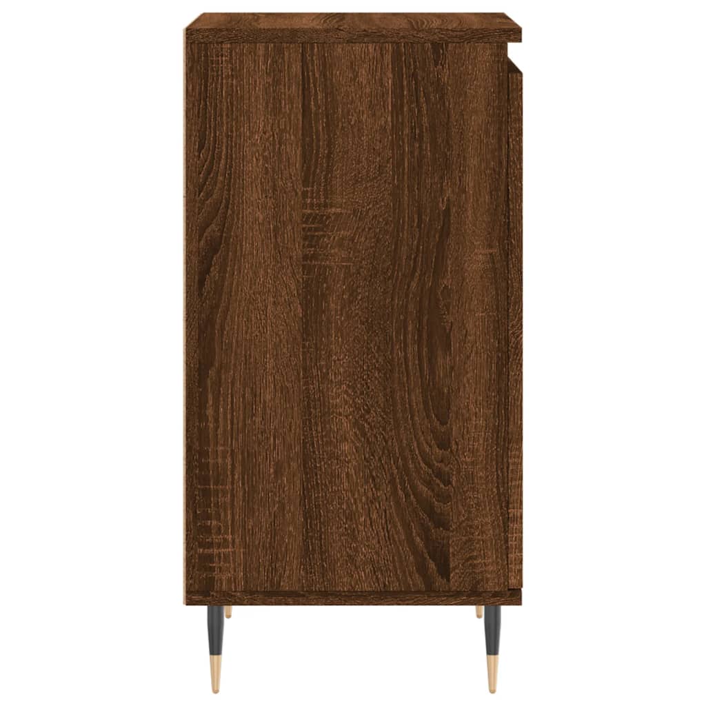 Dressoirs 2 st 40x35x70 cm bewerkt hout bruin eikenkleur