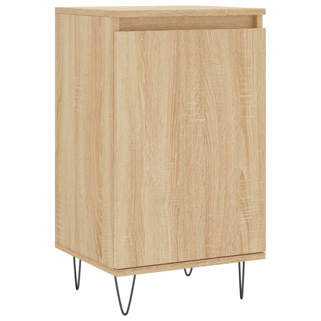 Dressoirs 2 st 40x35x70 cm bewerkt hout sonoma eikenkleurig