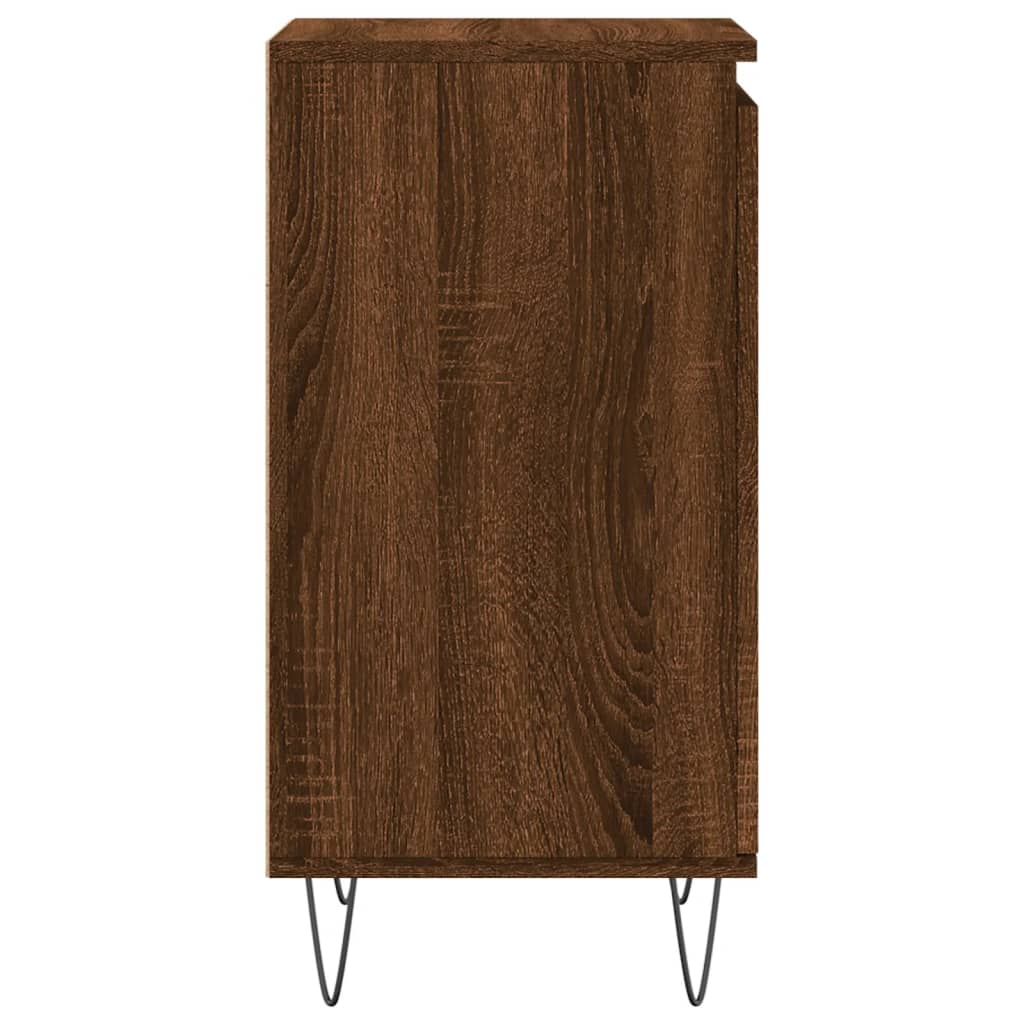 Dressoirs 2 st 40x35x70 cm bewerkt hout bruin eikenkleur