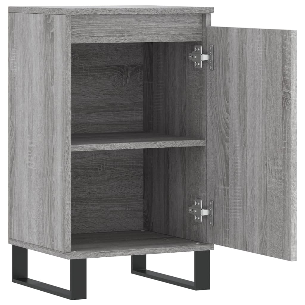 Dressoirs 2 st 40x35x70 cm bewerkt hout grijs sonoma