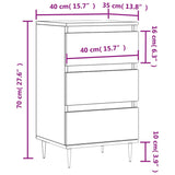 Dressoir 40x35x70 cm bewerkt hout wit