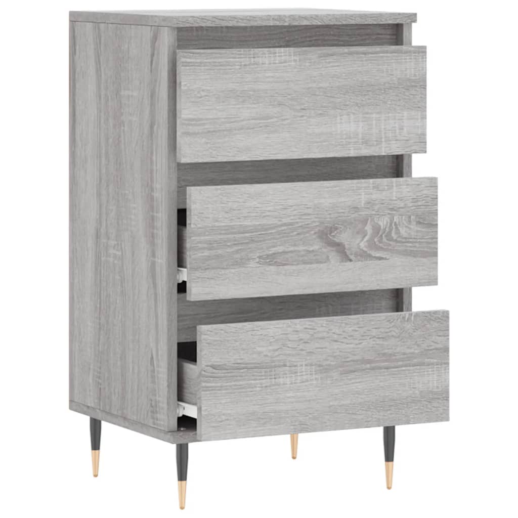 Dressoir 40x35x70 cm bewerkt hout grijs sonoma