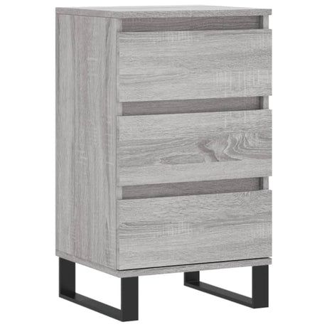 Dressoir 40x35x70 cm bewerkt hout grijs sonoma