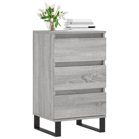 Dressoir 40x35x70 cm bewerkt hout grijs sonoma