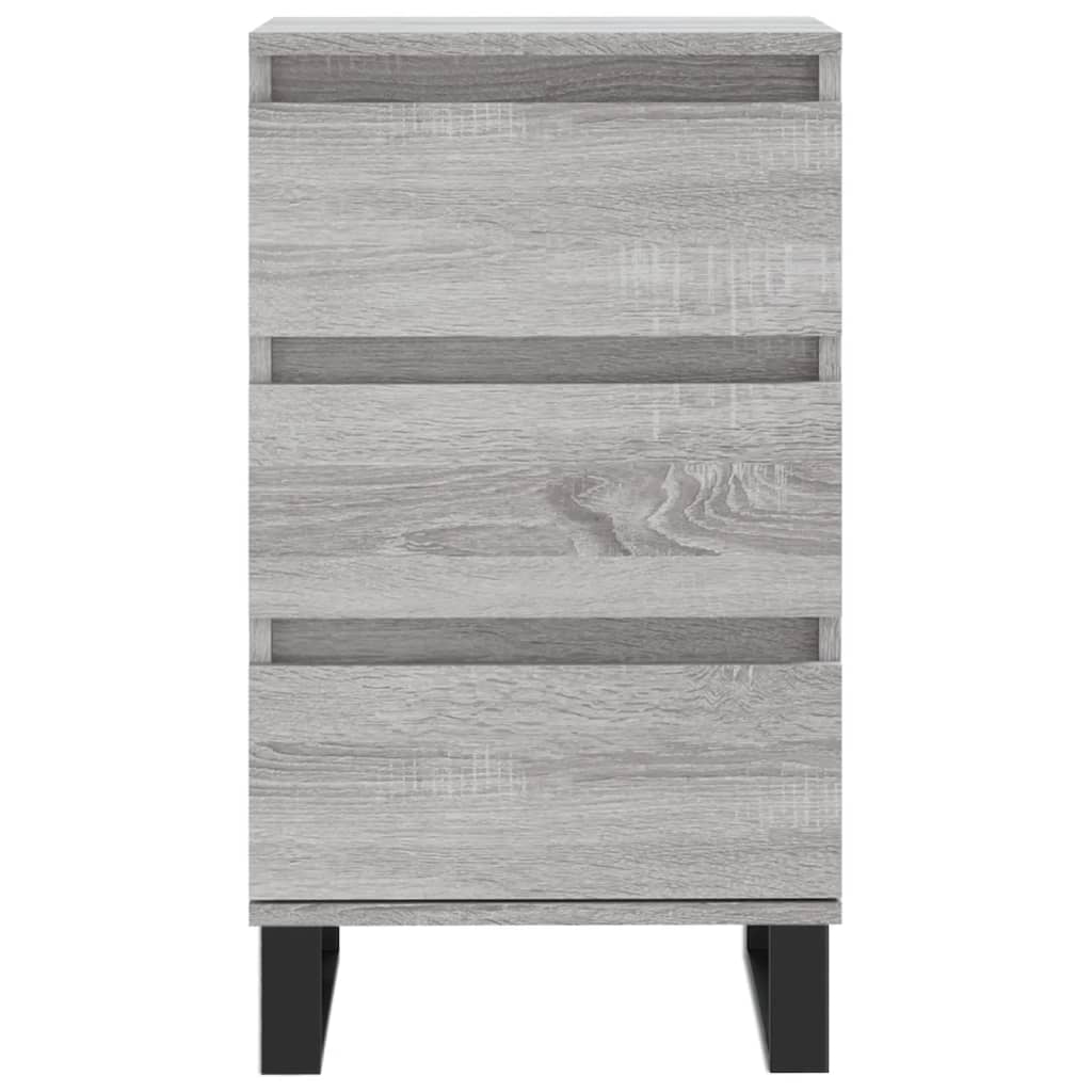 Dressoir 40x35x70 cm bewerkt hout grijs sonoma