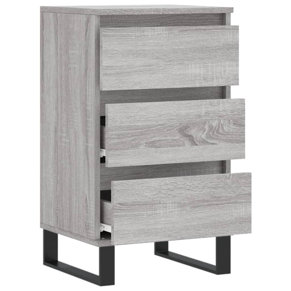 Dressoir 40x35x70 cm bewerkt hout grijs sonoma