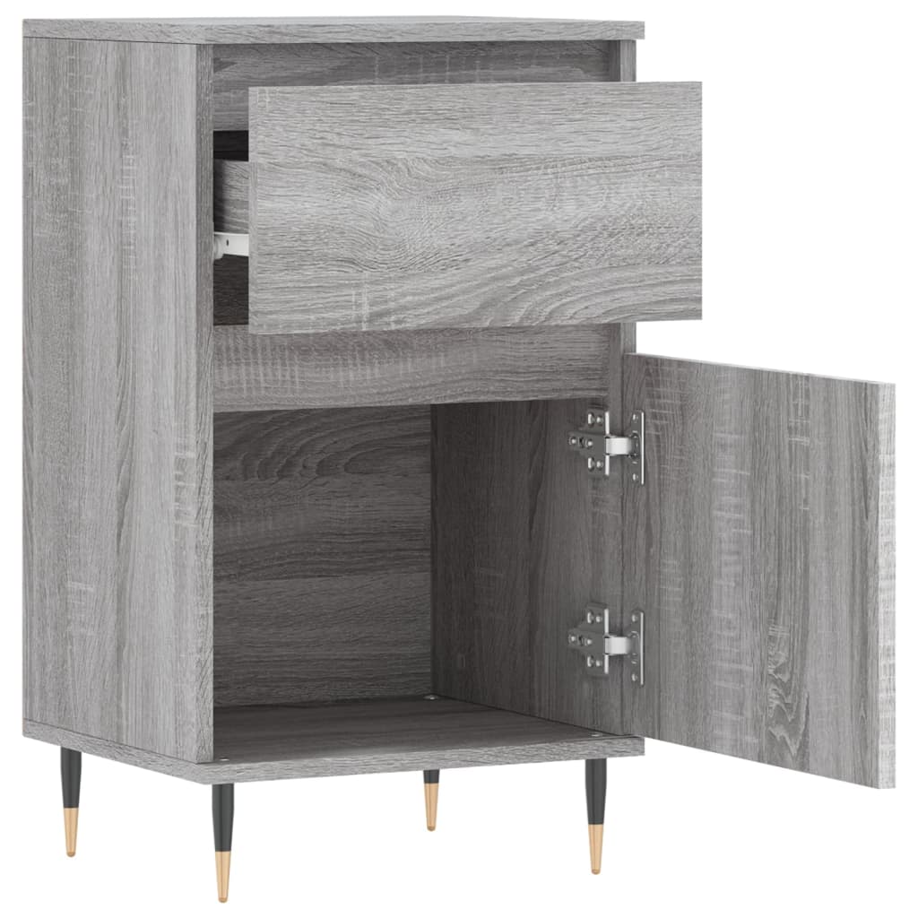 Dressoirs 2 st 40x35x70 cm bewerkt hout grijs sonoma