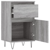 Dressoirs 2 st 40x35x70 cm bewerkt hout grijs sonoma