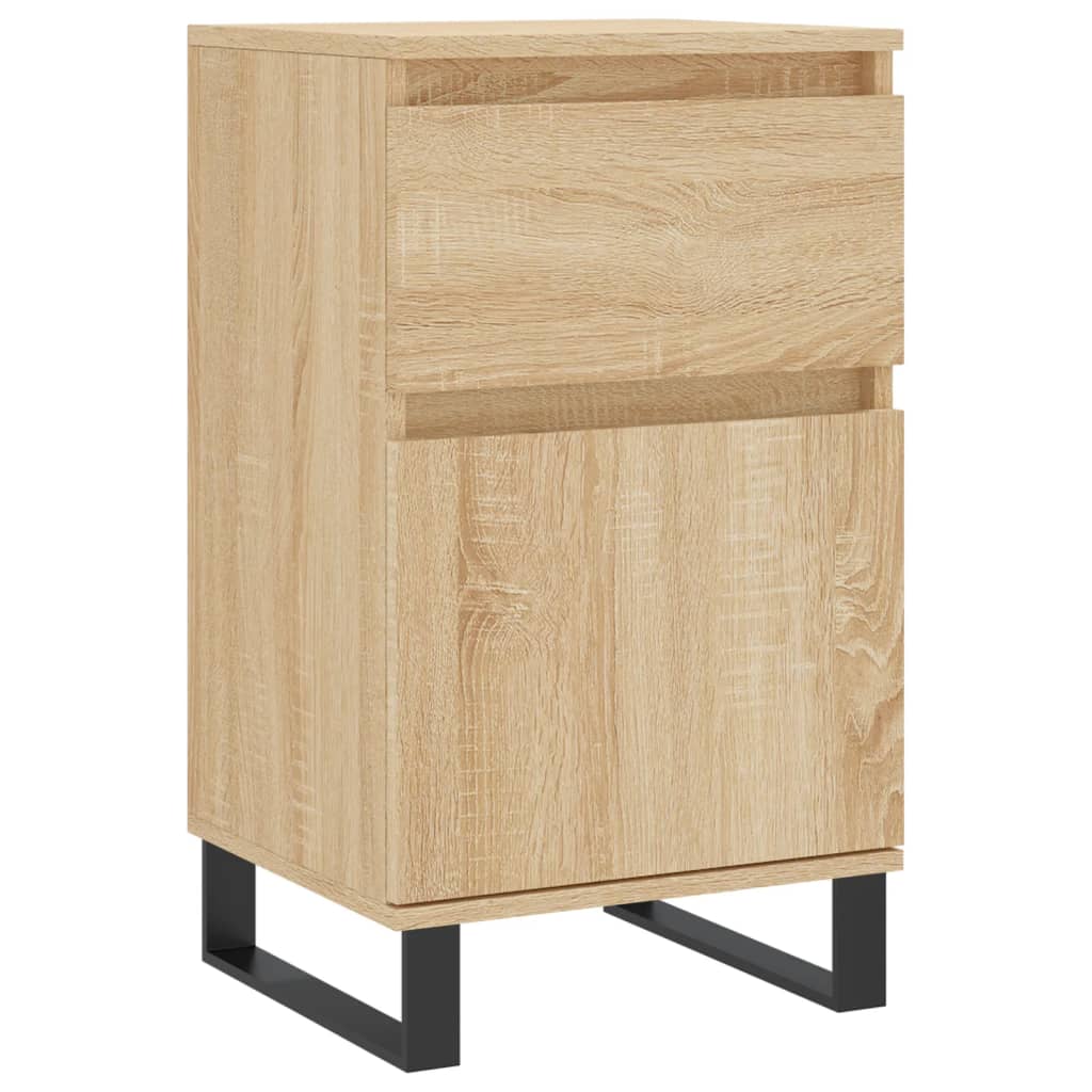 Dressoirs 2 st 40x35x70 cm bewerkt hout sonoma eikenkleurig