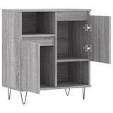 Dressoir 60x35x70 cm bewerkt hout grijs sonoma eikenkleurig