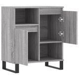 Dressoir 60x35x70 cm bewerkt hout grijs sonoma eikenkleurig