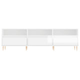 Tv-meubel 150x30x44,5 cm bewerkt hout hoogglans wit