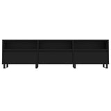 Tv-meubel 150x30x44,5 cm bewerkt hout zwart