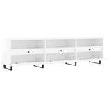 Tv-meubel 150x30x44,5 cm bewerkt hout hoogglans wit